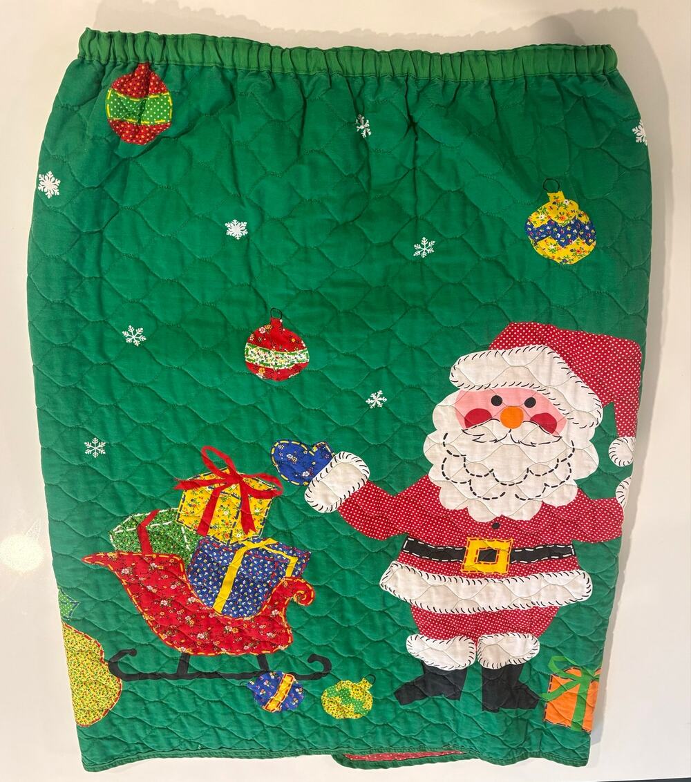 Vintage Homemade Tacky Christmas Skirt